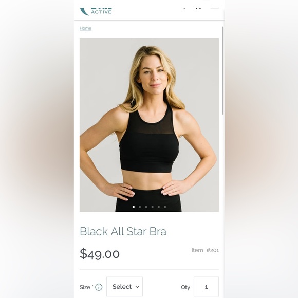 ZYIA Active Black All Star Bra - Picture 6 of 6